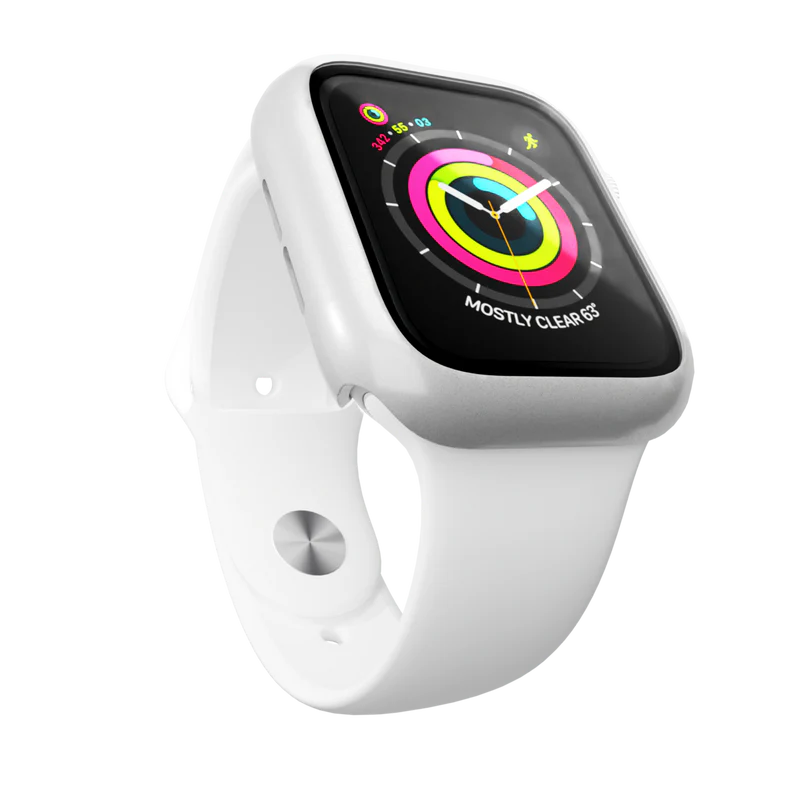 Watch Bumper and integrated screen protector compatible w/ 46mm Apple Watch - Silver (Halo icon sha256 67f391bf7a120d4760f5c95f24f0ffafaffb46345169b3841d6ae528a85453e9)