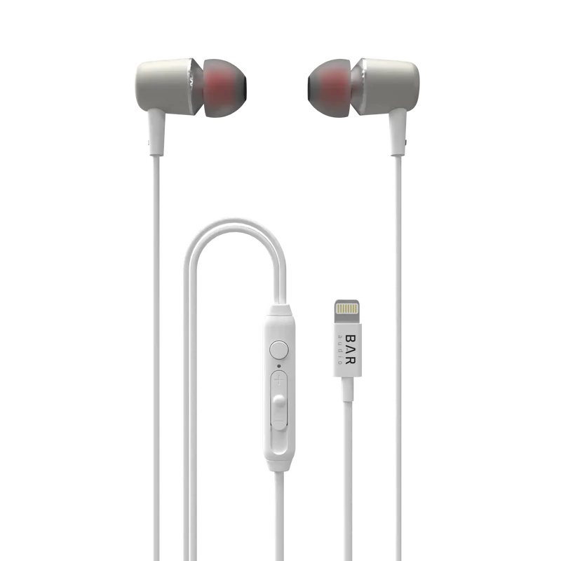Bar Audio by cellhelmet - Lightning In-Ear Wired Headphones (White) (Halo icon sha256 3a848449ded2a80c328515d9d3b16ea3bab7d3023ec59de77e97e949fd956fc6)