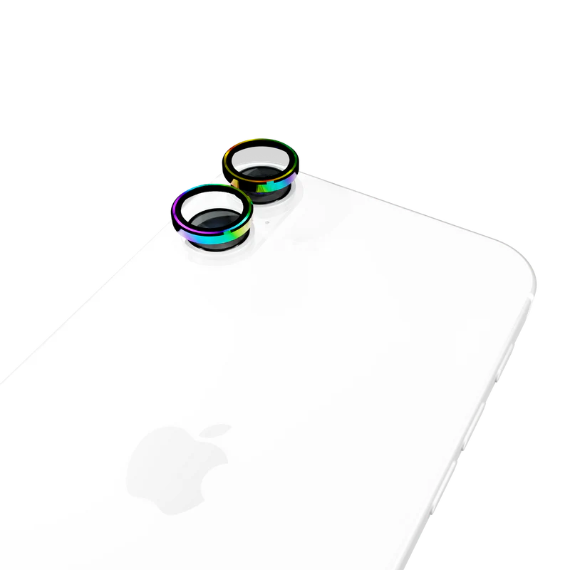Tempered Camera Glass for iPhone 17 / iPhone 16 / 16 Plus (individual lens covers) - Colorful (Halo icon sha256 4b6b8bd9e37b3e49f101b87e5e8e10e19ab94cd6cd38fadcaff387311f602582)