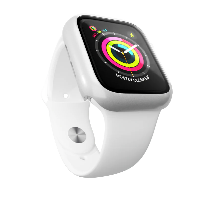Watch Bumper and integrated screen protector compatible w/ 41mm Apple Watch - Silver (Halo icon sha256 985a87be8f58817fd9e8efa8fa3d6d64e85d1b7d3e70f9fca1df973580411651)